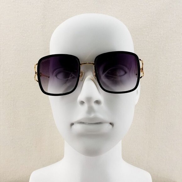 Gucci GG1016 Square Sunglasses Black Gray OS - Picture 11 of 16